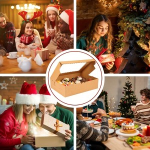 Racxily 80sets Cake Boxes + Cake Boards - Disposable Cake Containers with Clear Window, Food-Grade Sturdy Material, Perfect for Birthday/Wedding - 1 of 4