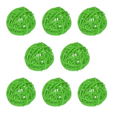 Unique Bargains Wicker Rattan Decorative DIY Crafts Balls for DIY Crafts 8 Pcs