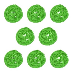 Unique Bargains Wicker Rattan Decorative DIY Crafts Balls for DIY Crafts 8 Pcs - 1 of 4