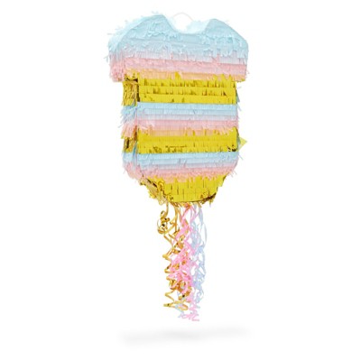 Sparkle and Bash Baby Pajama Pull String Pinata, Gender Reveal Party Supplies (16.5 x 13 x 3 In)