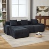 KWPZQEB Modern Sectional Couches, Oversized Modular Sectional Sofa with Movable Ottoman & Pillows, Cloud Tufted Sofa Couch for Living Room - 3 of 4