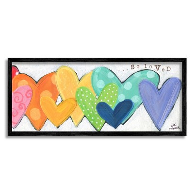 Stupell Industries Patterned Hearts So Loved Framed Giclee
