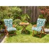 ARTPLAN Patio Chair Cushions Combined Seat and Back,Tufted Outdoor Swivel Chair Cushion with Tie,44"x20"x4"，1 Count,Floral - 3 of 4
