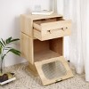 Creative Wooden Nightstand with Storage Cabinet and Drawer,Bedside Table with Storage Drawers for Bedroom or Living Room - Maison Boucle - 3 of 4