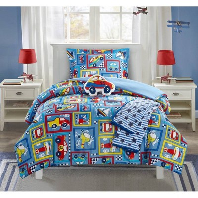 4pc Twin Indy Comforter Set Blue - Chic Home Design