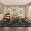 8x10 Navy Modern Foldable Area Rug, Vintage Striped Low Pile Non-Slip Carpet for Living Room & Bedroom, Washable Soft Rug - 3 of 4