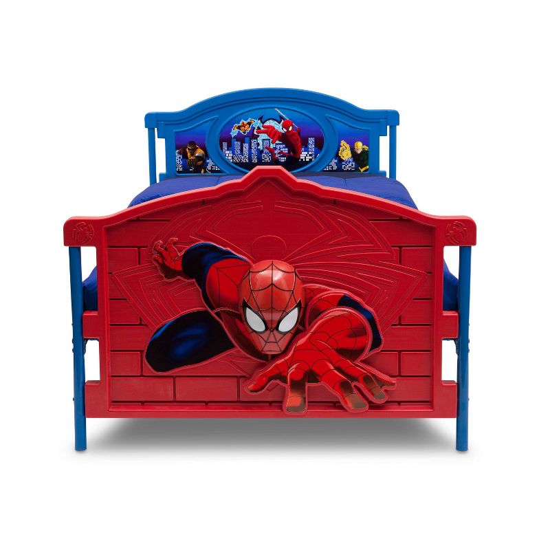 Twin Marvel Spider-Man Plastic 3D Kids&#39; Bed - Delta Children, 6 of 13