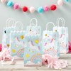 Blue Panda 24 Pack Small Unicorn Favor Bags with Handles, Pastel Rainbow Birthday Party Decorations, 5.5 x 8.6 x 3 In - image 3 of 4