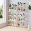 SEVOBAL Utility Storage Shelves Five Layer Display Stand Adjustable Feet for Home and Commercial Spaces, Pink, 29.92"*14.17"*7.08" - 2 of 4