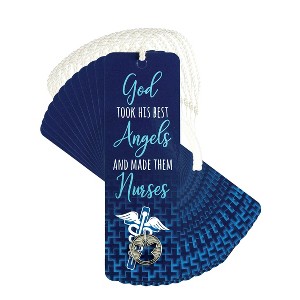 Dicksons God Angels Nurses Blue 6 inch Paper Tussled Bookmark with Coin Pack of 15 - 1 of 4
