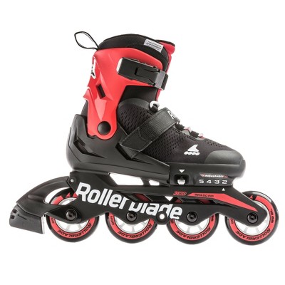 Rollerblade USA Microblade Boys Adjustable Fitness Inline Skate, Size 2-5, Red