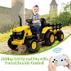 12V Kids Ride-On Tractor with Remote Control, Detachable Trailer, 35W Dual Motors, 3 Speed, 7 LED Lights, Durable Electric Farm Truck Toy - 3 of 4