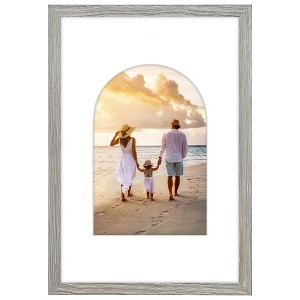 Americanflat Picture Frame with Oval Mat Insert and Shatter-Resistant Glass - Signature Collection - Photo Frame for Wall Display - 1 of 4
