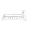Full Size Platform Bed with Built-in LED Light and Storage Shelves Headboard, Guardrail Platform Bed Frame, No Box Spring Needed - 4 of 4