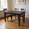 HomeRoots 48" Dark Brown Solid Wood Dining Table - 2 of 4