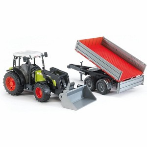 Bruder CLAAS Nectis 267 F Farm and Construction Tractor with Frontloader and Tipping Trailer 02112 - 1 of 4