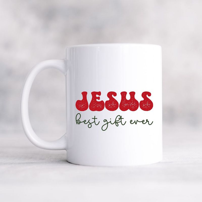 City Creek Prints Jesus Best Gift Ever Cursive Mug - White, 1 of 3