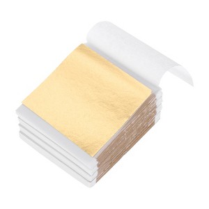 Unique Bargains Shiny Texture Imitation Gold Leaf Sheets for Sculpture DIY Arts 400 Pcs - 1 of 4