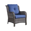 POCASSY Wicker Patio Lounge Chairs with Ottomans and Cushions, Set of 2 - 2 of 4