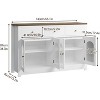 Garvee Farmhouse Large Buffet Sideboard Cabinet with 4 Doors 3 Drawers Adjustable Shelves 55 Inch - 2 of 4