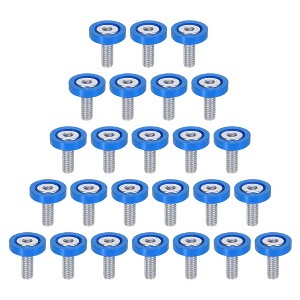 Unique Bargains Bumper Mudguard Washer Bolts M6x1.0 Aluminum Alloy Engine Bay Dress Up Screw 25 Pcs - 1 of 4