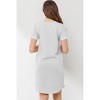 Hello Miz Casual Crew Neck Tee Shirt Maternity Dress with Pockets - 4 of 4