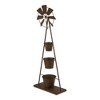 18.5" Indoor/Outdoor Metal Windmill Plant Stand Black - Zingz & Thingz: Durable Iron Display, No Assembly Required - 3 of 4