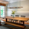 LLHZSY 3 Light Integrated LED Linear Pendant Chandelier 49 1/5" Wide Wood Light Fixture for Kitchen Island Dining Room - 3 of 4