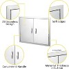 42" x 21" BBQ Access Double Door Outdoor Kitchen Island Stainless Steel Cabinet - 4 of 4