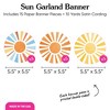 Big Dot of Happiness Retro Sunshine Garland Banner, Here Comes The Son Baby Shower Decorations Backdrop, 15 Feet of Cord, 15 Paper Sunburst Shapes - 4 of 4