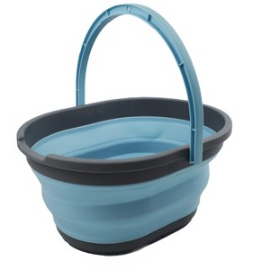 SAMMART Collapsible Basket with Handle/ Portable Outdoor Picnic Container 11L (2.9 Gallon) - 1 of 4