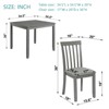 NicBex Dining Room Table Set for 4 Morden Dining Table with MDF Tabletop, 4 Vertical Slatted Backrest Chair for Dining Room - 2 of 4