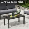 Maggift Patio Seating Set with 2 Single Sofas, 3 Seater Sofa and Coffee Table for Garden, Backyard, Balcony, Gray, 27.56"*27.56"*32.09" - 3 of 4
