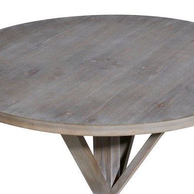 Rustic Brown Solid Wood Round Accent Table 31" Height