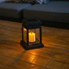 Set of 6 Outdoor Solar Powered Hanging/Stake Lanterns Black - Alpine Corporation: Weather-Resistant, LED, Garden Decor - 4 of 4