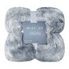 PiccoCasa Luxury Shaggy Faux Fur Fleece Soft Warm Reversible Tie-dye Blankets - 3 of 4