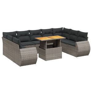 vidaXL Garden Sofa Set Grey - 1 of 4