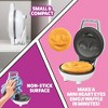 WaffleWow Heart Eye Emoticon Mini Waffle Maker - Make Breakfast Fun w/ Smiley Face Designs, Electric Nonstick Waffler - Officially Licensed by Emoji - 4 of 4