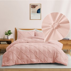 Peace Nest Pintuck Comforter Set, Bedding Set for All Season, Comforter and Pillowcases Set - 1 of 4