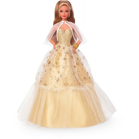 Barbie 13 Signature 2023 Holiday Collector Doll With Golden Gown And Light  Brown Hair : Target