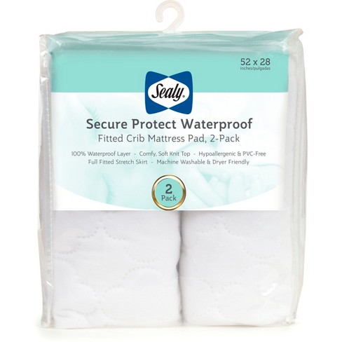Sealy Secure Protect Waterproof Crib & Toddler Mattress Pads - 2pk : Target