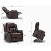 Large Power Lift Recliner Chair Sofa with Massage and Heat for Big and Tall Elderly People, 3 Positions,  and USB Ports, Faux Leather - 2 of 4