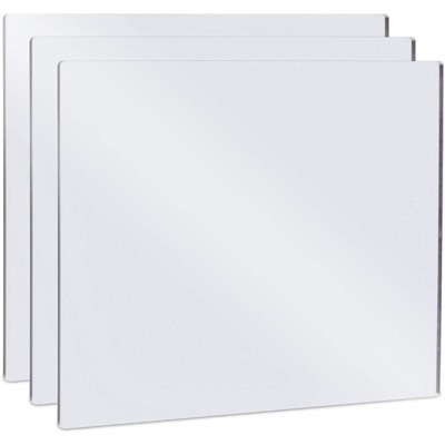 Bright Creations 3 Pack Acrylic Mirror Sheets, Shatter Resistant (3mm, 10 x 8 in)