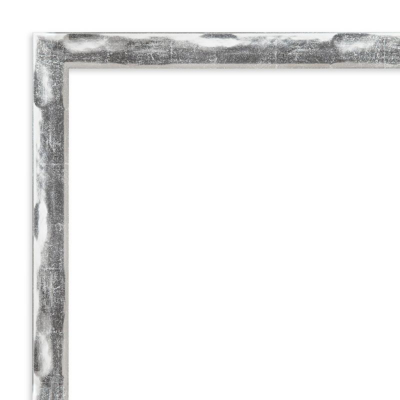 Scratched Wave Framed Bathroom Vanity Wall Mirror Chrome - Amanti Art, 3 of 9