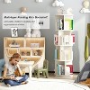 4 Tier Rotating Bookshelf Tower, Floor Standing Storage Rack, 360 Degree Revolvin Bookcase, Wood Narrow Bookshelf for Small Space - 3 of 4