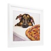 Stupell Industries German Shepherd with Pizza Framed Print Under Glass Art - 2 of 4