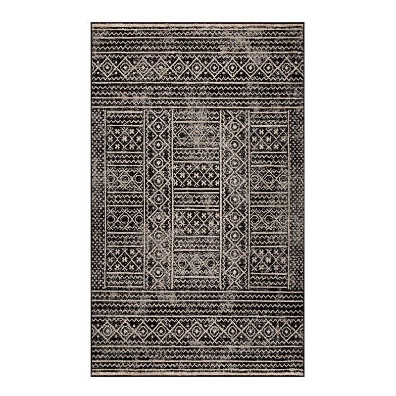 Gemstone Modern Transitional Border Contemporary Indoor Area Rug by Blue Nile Mills, 1 of 7
