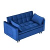CAVINAS Futon Sofa Couch Pullout Bed, 3 in 1 Convertible Sleeper Sofa Bed, Loveseat Sofa,  Couches for Living Room with Backrest, Toss Pillow, Pocket - 4 of 4