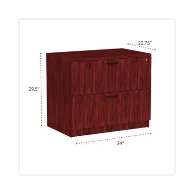 Mahogany 2-Drawer Lockable Water Resistant Lateral File Cabinet