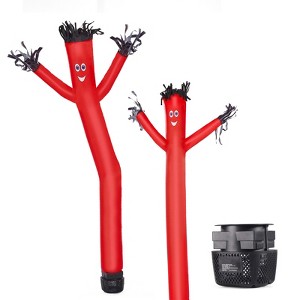 VEVOR Inflatable Tube Man Set, 6 ft Tall, Wacky Waving Inflatable Dancing Tube Guy with 1/15 HP Blower, PP Shell IPX3 Waterproof Blower Fan, Red - 1 of 4